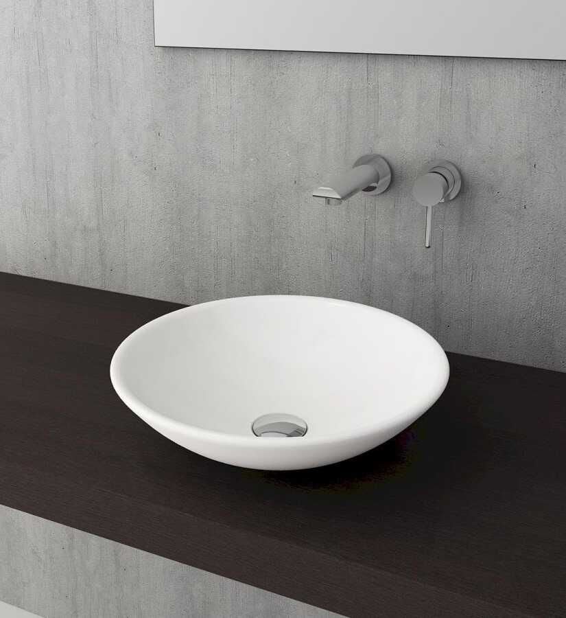 BOCCHI Venezia Çanak Lavabo, 40 cm, Parlak Beyaz