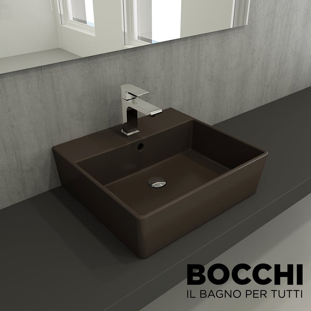 BOCCHİ Milano Lavabo 50 cm Mat Kahve