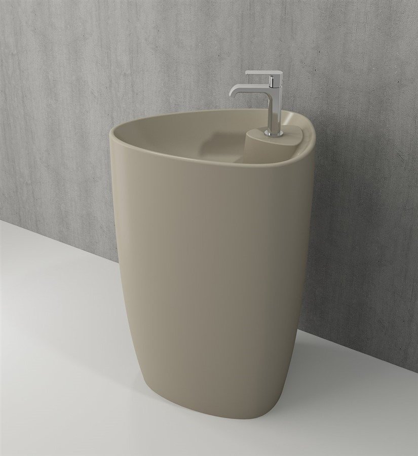 BOCCHI Etna Monoblok Lavabo Batarya Banklı, Mat kaşmir