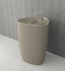 BOCCHI Etna Monoblok Lavabo Batarya Banklı, Mat kaşmir