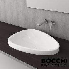 BOCCHI Etna Tezgah Üstü Lavabo 58 cm Parlak Beyaz