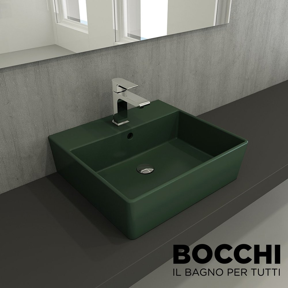 BOCCHİ Milano Lavabo 50 cm Mat Yeşil