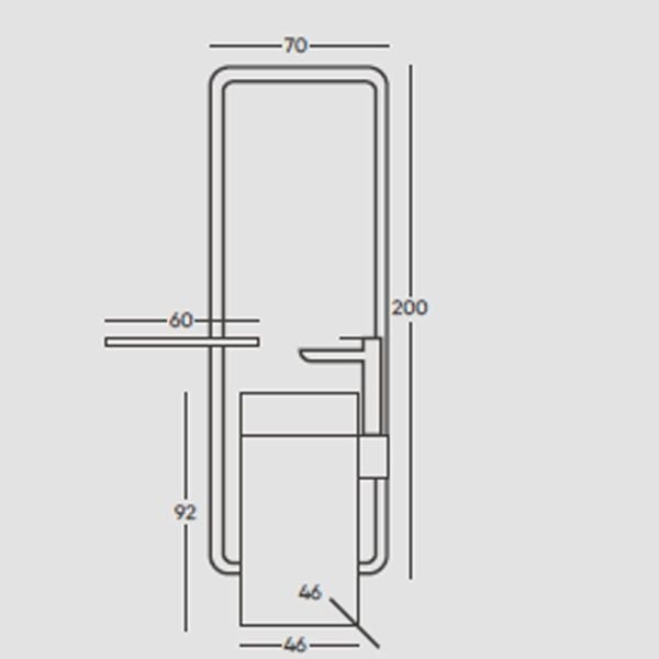 Belinza Mono 46 cm Banyo Dolabı Ocean