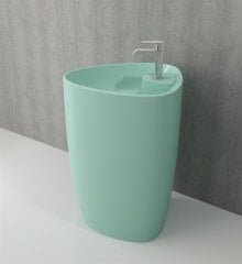 BOCCHI Etna Monoblok Lavabo Batarya Banklı, Mat mint yeşil