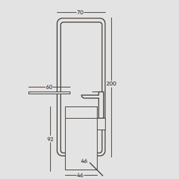 Belinza Mono 46 cm Banyo Dolabı Latte