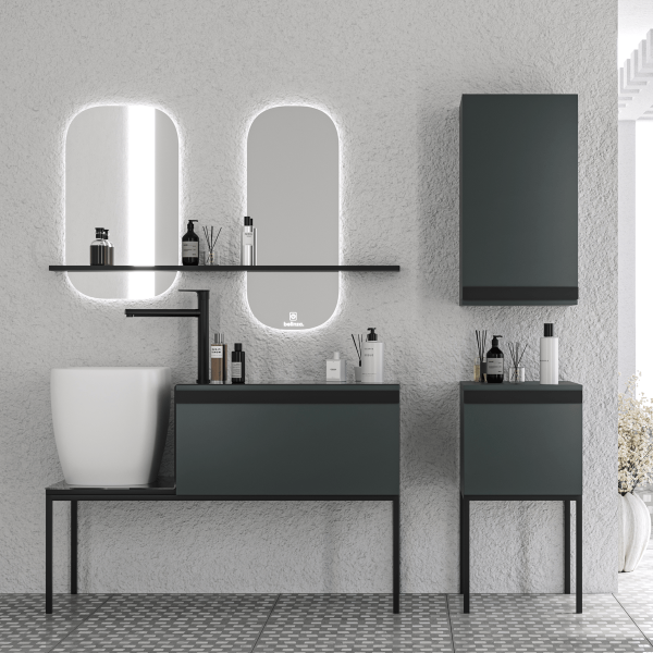 Belinza Luzzi 130 cm Banyo Dolabı Alaska Mavi