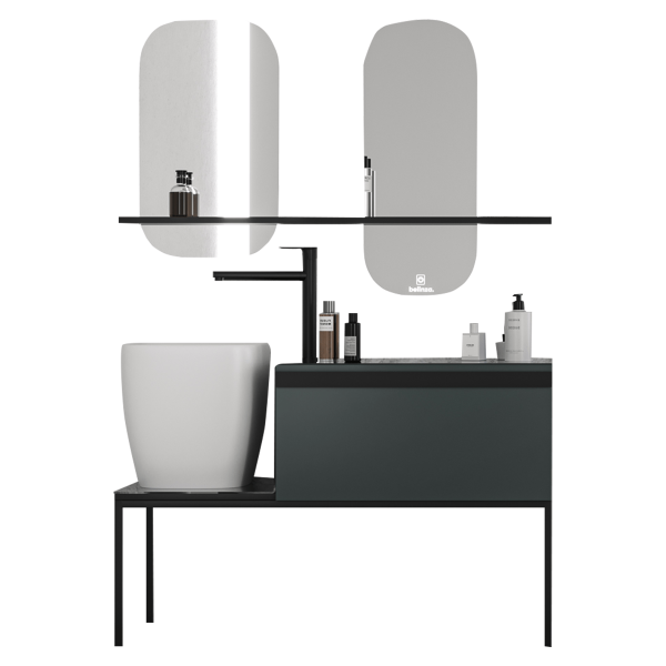 Belinza Luzzi 130 cm Banyo Dolabı Alaska Mavi