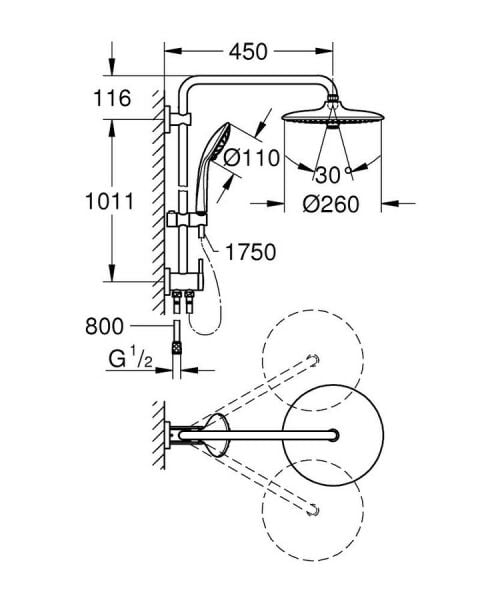 Grohe Euphoria Sistem 260 Duş Sistemi