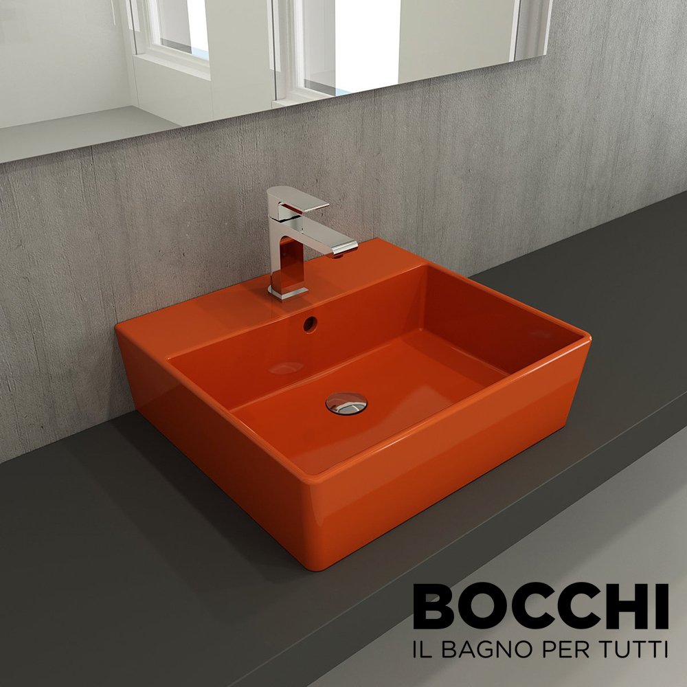 BOCCHİ Milano Lavabo 50 cm Parlak Turuncu