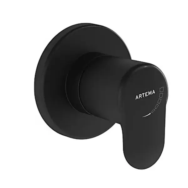 Artema Root Round Ankastre Stop Valf (Sıva Üstü), Mat Siyah