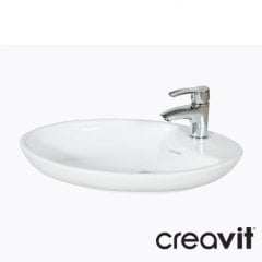 CREAVİT Mina 65 cm Setüstü Lavabo Beyaz