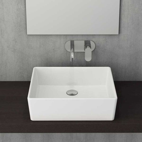 BOCCHİ Milano Çanak Lavabo 50 cm Parlak Beyaz