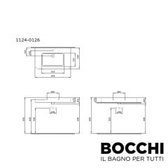 BOCCHI Parma Tezgah Üstü Lavabo, 85 cm, Parlak Beyaz