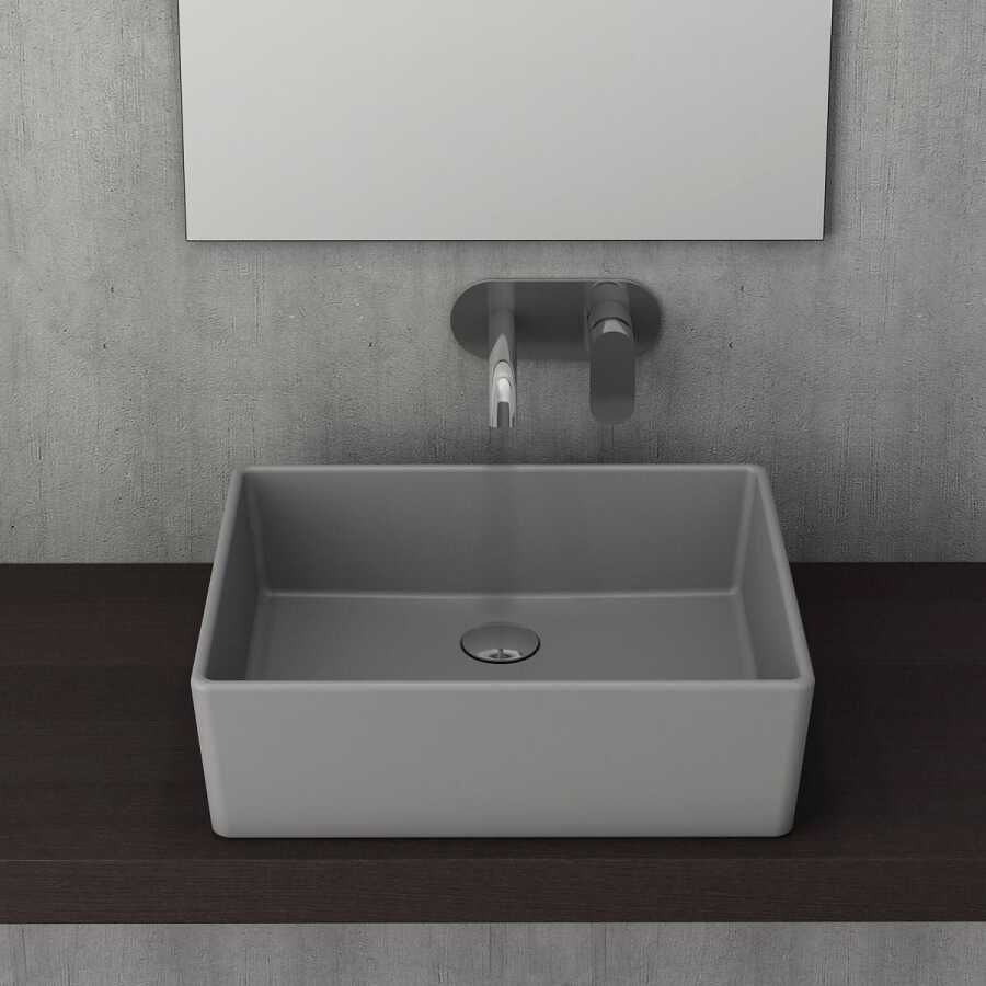 BOCCHİ Milano Çanak Lavabo 50 cm Mat Gri