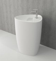BOCCHI Etna Monoblok Lavabo Batarya Banklı Mat Beyaz