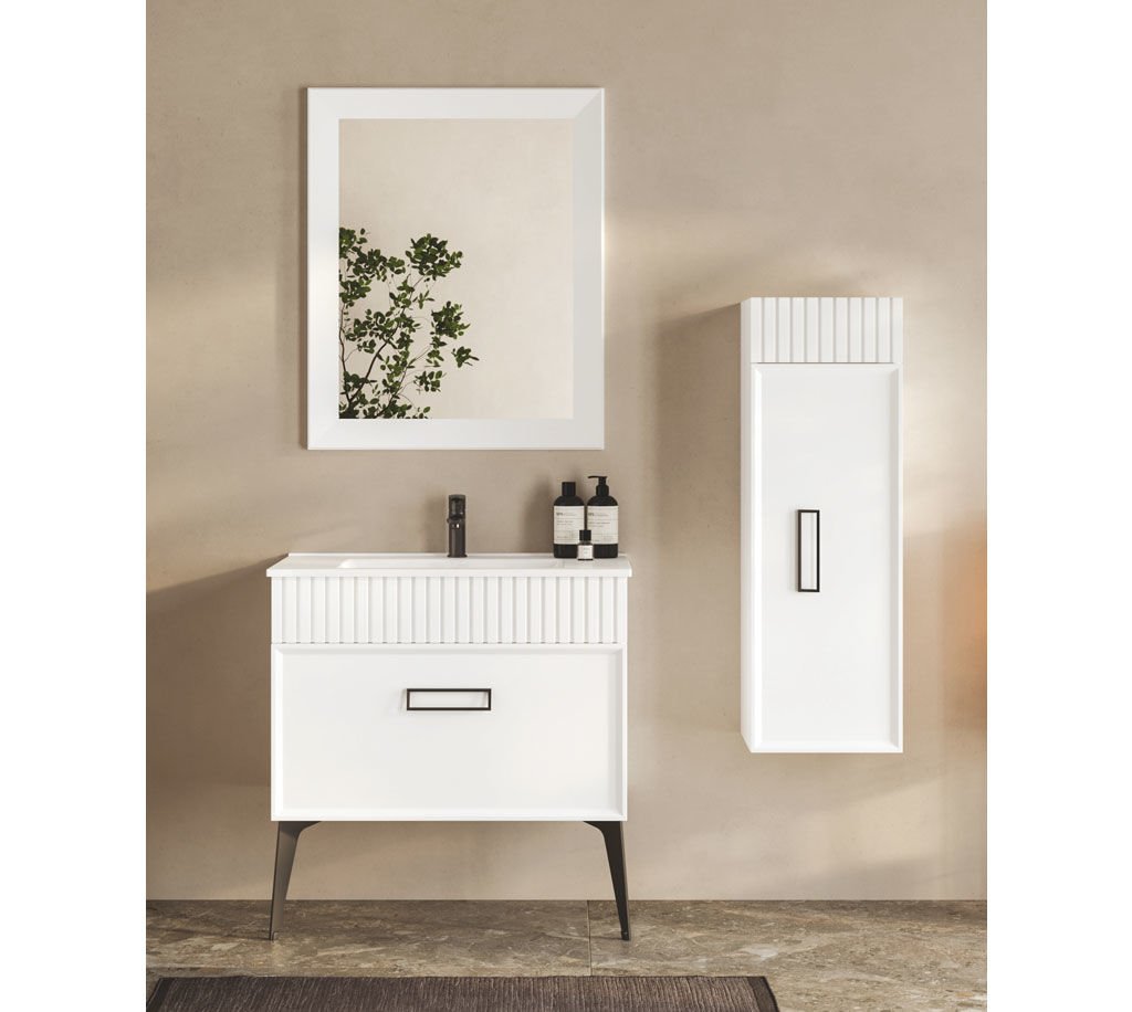 FYM Porto 80 cm Banyo Dolabı Beyaz