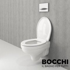BOCCHI Taormina Pro Rimless Asma Klozet, Parlak Beyaz Yavaş Kapanan Klozet Kapağı Dahil