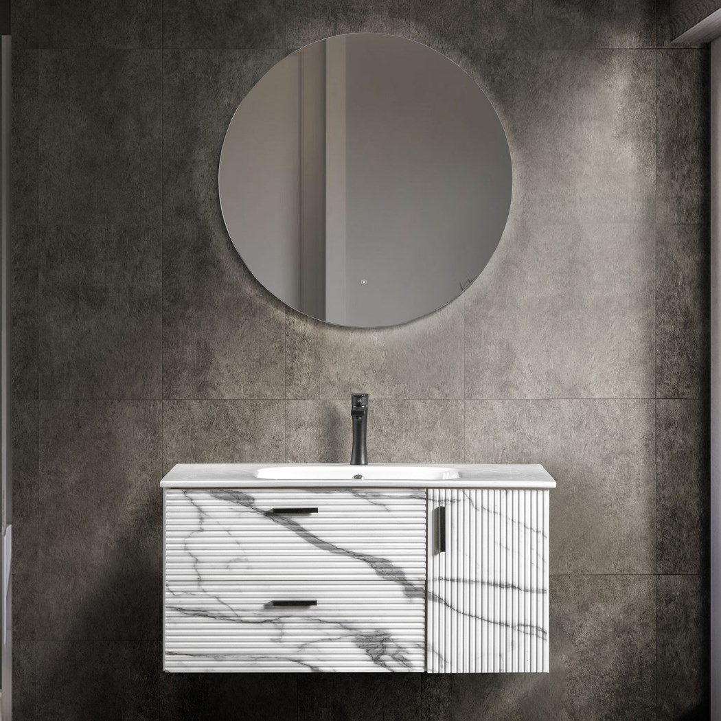 Bagnora Carrara 100 cm Mdf Banyo Dolabı