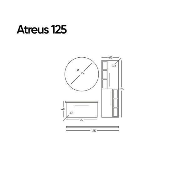 Belinza Atreus 40 cm Boy Dolabı Marina