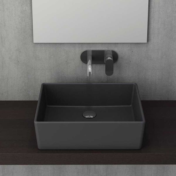 BOCCHİ Milano Çanak Lavabo 50 cm Mat Antrasit