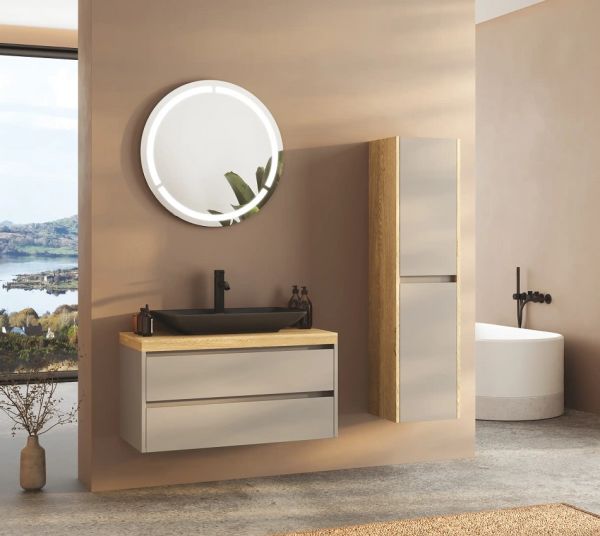 FYM Esse 80 cm Banyo Dolabı Sahra