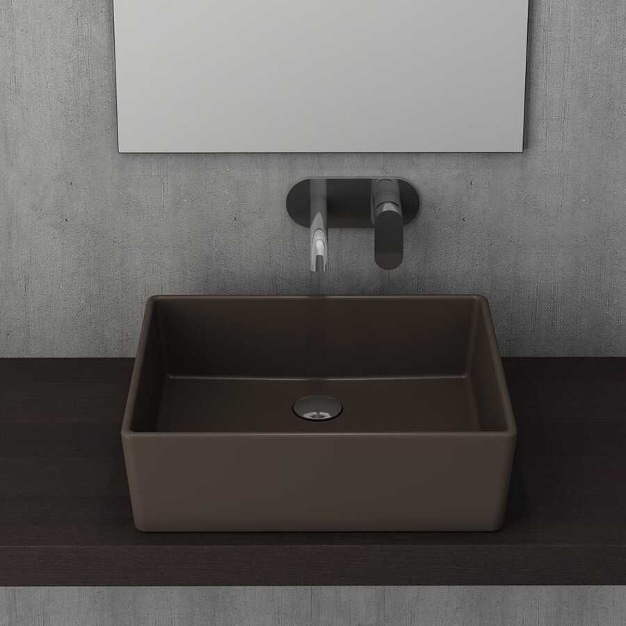BOCCHİ Milano Çanak Lavabo 50 cm Mat Kahve