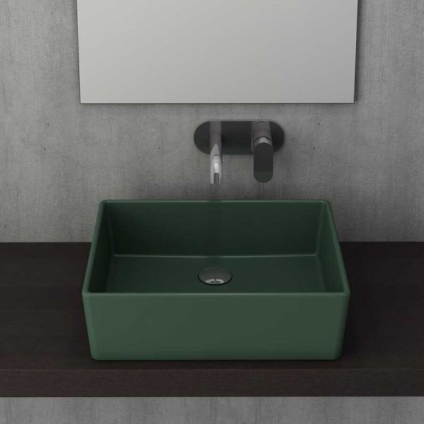 BOCCHİ Milano Çanak Lavabo 50 cm Mat Yeşil