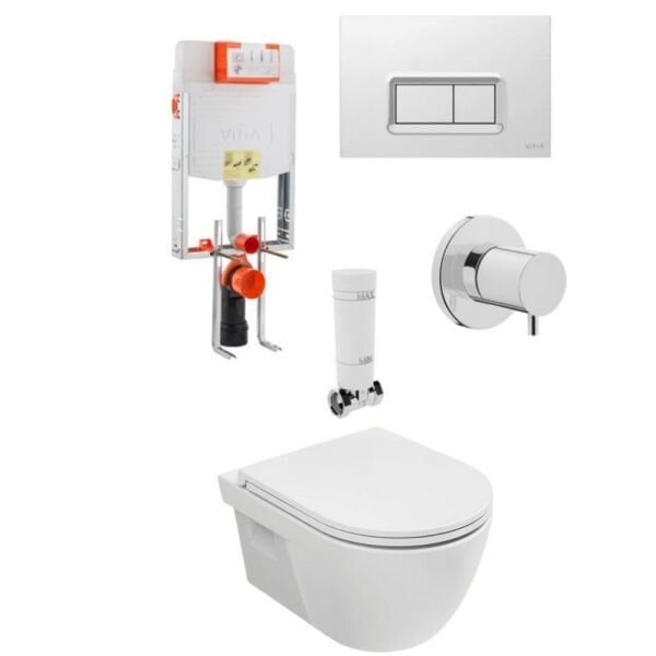 Vİtra Gömme Rezervuar İsvea Rimex Asma Klozet Seti