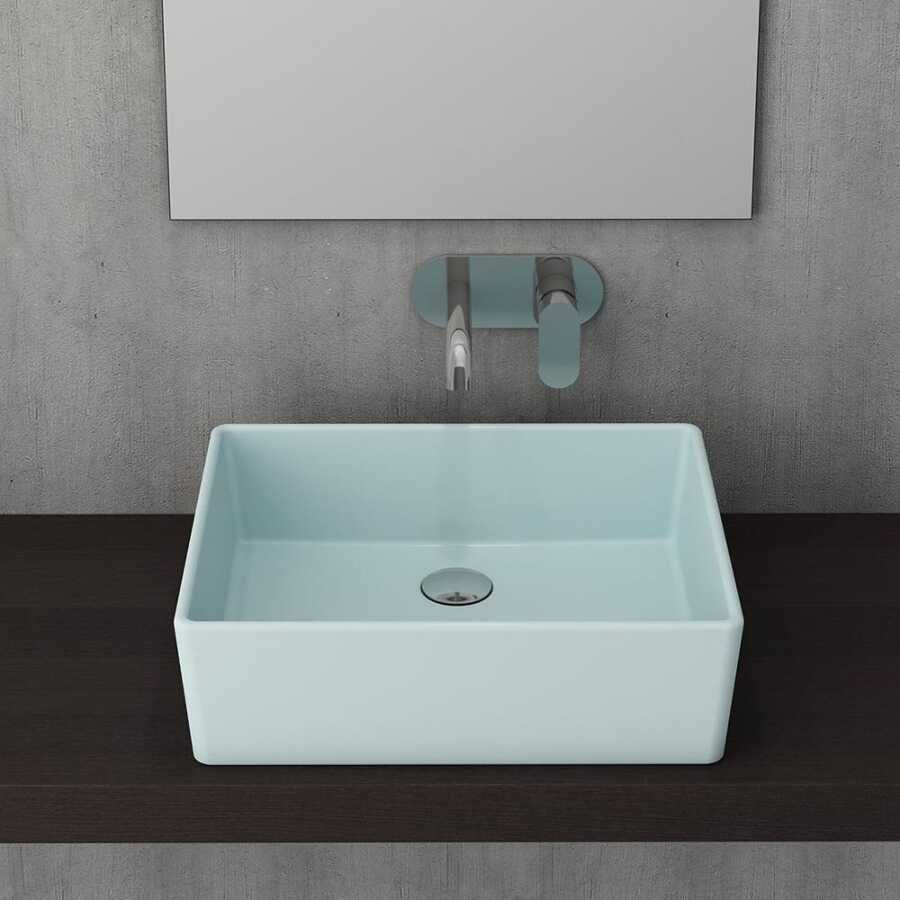 BOCCHİ Milano Çanak Lavabo 50 cm Mat Buz Mavisi