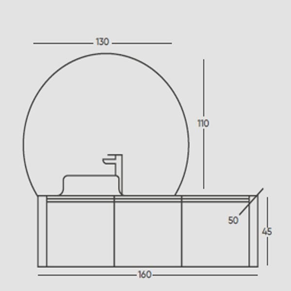 Belinza Nexa 160 cm Banyo Dolabı Marina