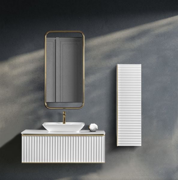 Bagnora Odin 120 cm Mdf Banyo Dolabı Beyaz