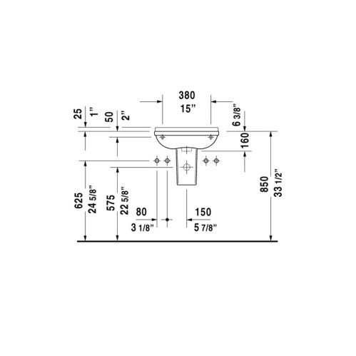 Duravit Starck 3 Lavabo 50x26