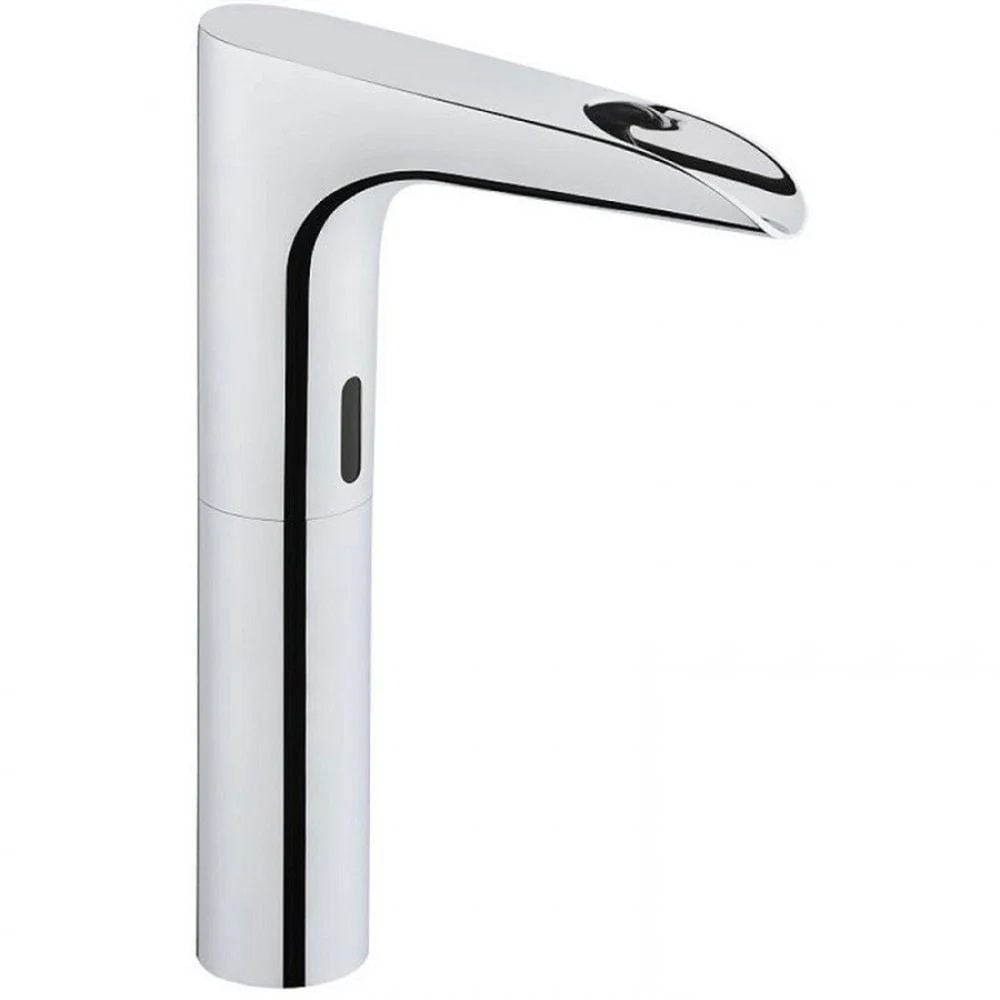 Artema AquaSee Fotoselli Lavabo Bataryası Yüksek, Şelale Akışlı, Çift Su Girişli, Pilli Krom