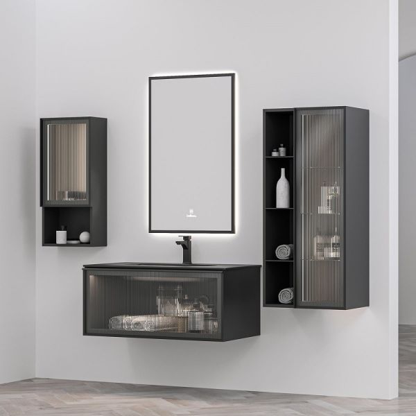 Belinza Anitta 100 cm Banyo Dolabı Siyah