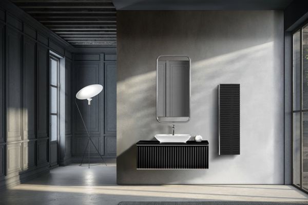 Bagnora Odin 120 cm Mdf Banyo Dolabı Siyah boy dolabı istemiyorum