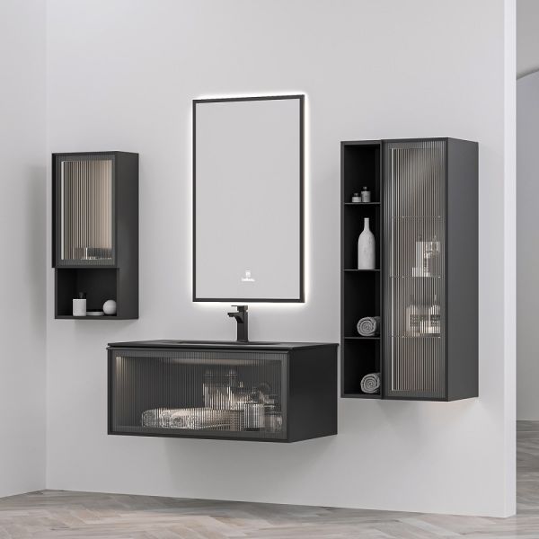 Belinza Anitta 85 cm Banyo Dolabı Siyah