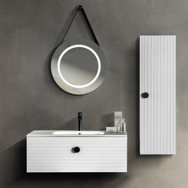 Bagnora Elbis 100 cm Mdf Banyo Dolabı Beyaz