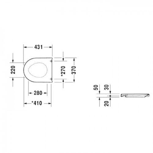 Duravit  Starck 3  Klozet Alt Kapağı