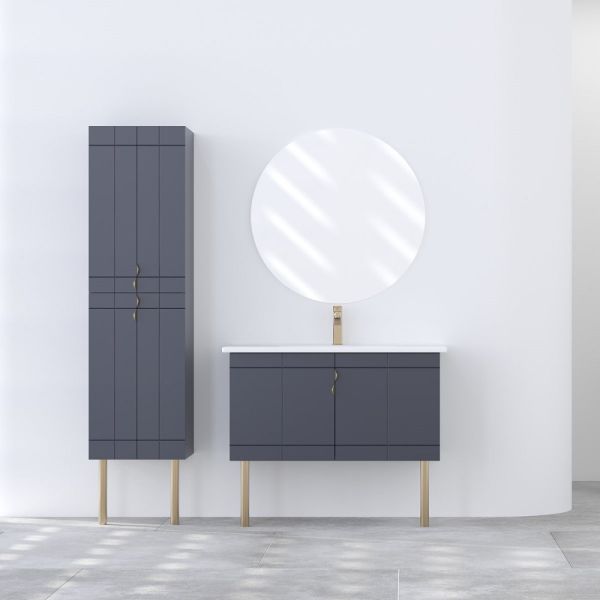 Belinza Emily 100 cm Banyo Dolabı Lacivert