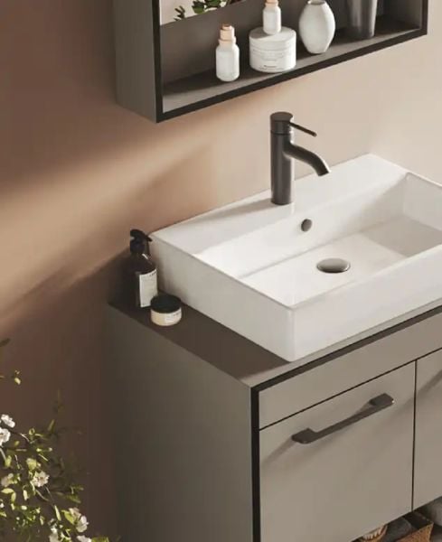 FYM Damla 80 cm Banyo Dolabı Kül gri
