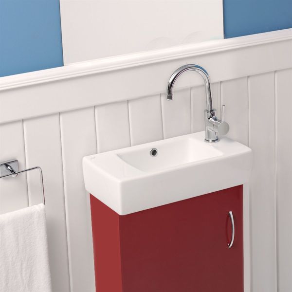 Turkuaz Cerastyle Dar Lavabo 25 cm Sağdan Parlak Beyaz