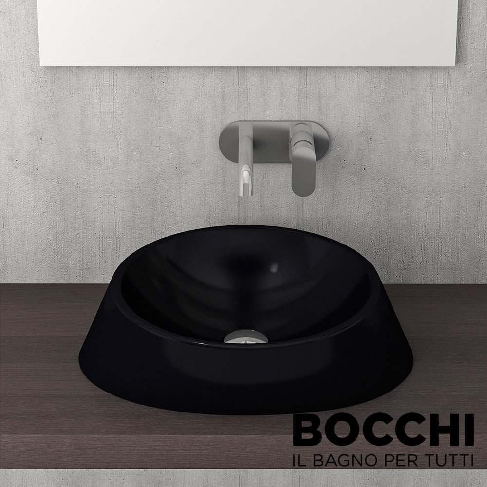 BOCCHI Venezia Çanak Lavabo 56 cm Parlak Siyah