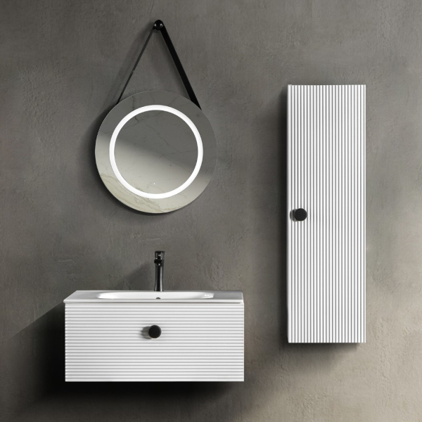 Bagnora Elbis 80 cm Mdf Banyo Dolabı Beyaz