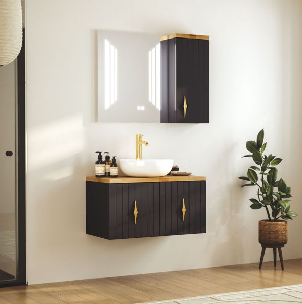 FYM Infınıtıy 80 cm Banyo Dolabı Antrasit