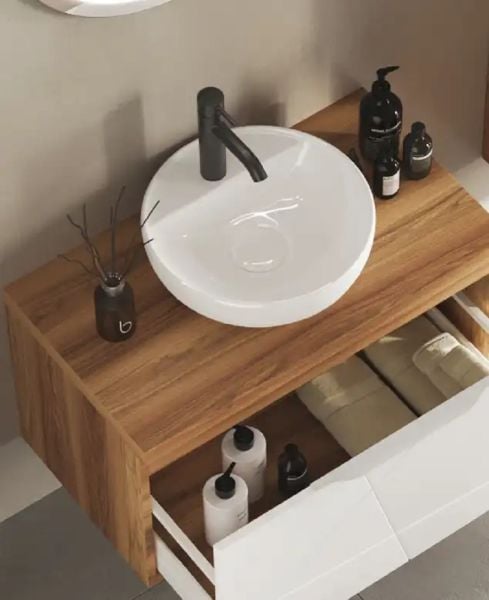 Fym Imelda 80 cm Banyo Dolabı Hazar-Beyaz