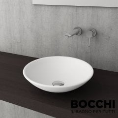 BOCCHI Venezia Çanak Lavabo, 40 cm, Mat Beyaz