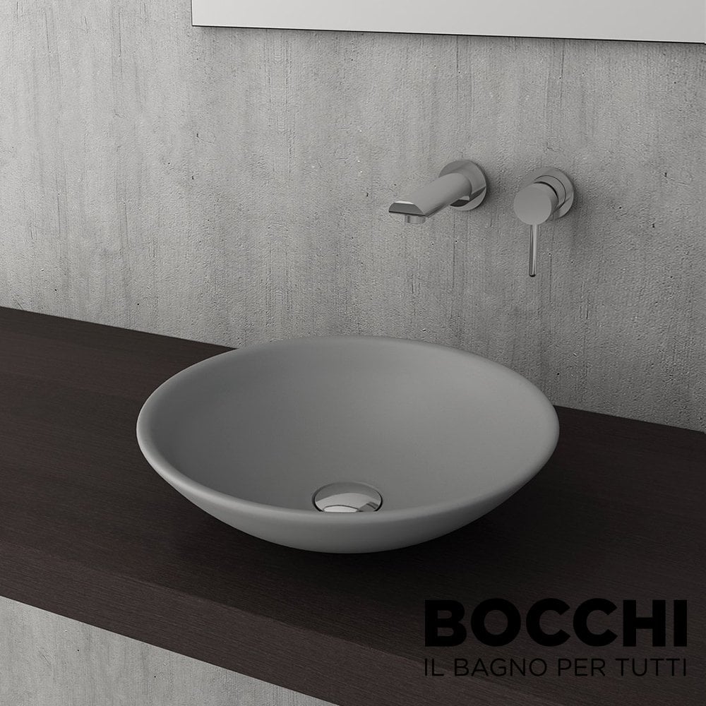 BOCCHI Venezia Çanak Lavabo, 40 cm, Mat Gri