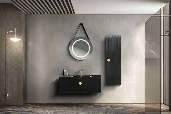 Bagnora Elbis 100 cm Mdf Banyo Dolabı Siyah boy dolabı istemiyorum