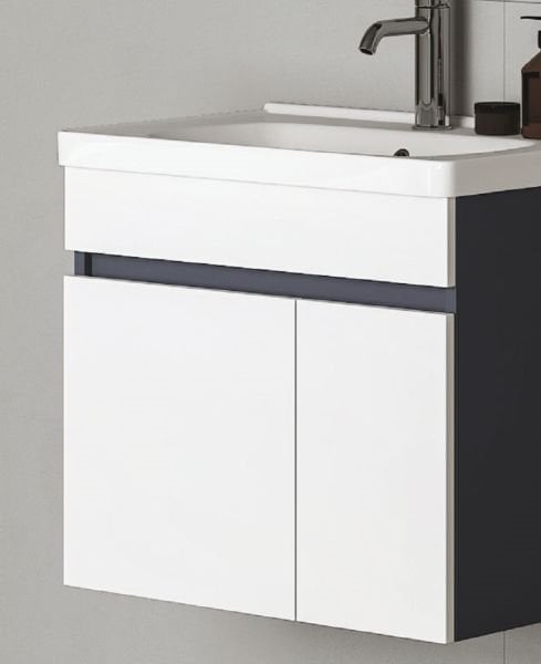 FYM Efes 65 cm Banyo Dolabı Beyaz-Antrasit