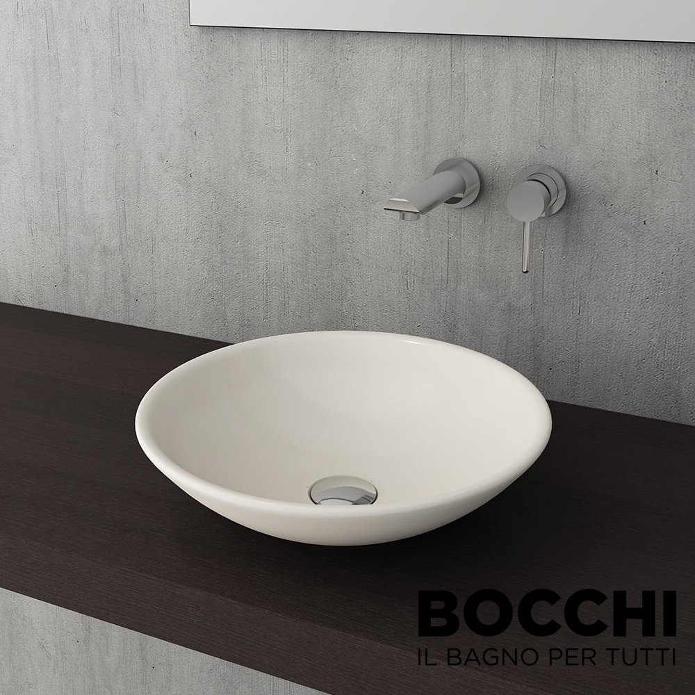 BOCCHI Venezia Çanak Lavabo, 40 cm, Parlak Bisküvi